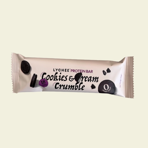 Cookies & Cream Crumble Zero Added Sugar Protein Bar 60gm
