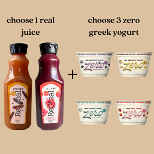 1 Real Juice 900ml + 3 Zero Greek Yogurt 150gms thumbnail